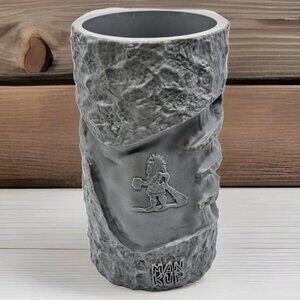 Man Kup Large Caveman Style  Hand Imprint 40 Ounces Hot Or Cold Tumbler Bible Vs